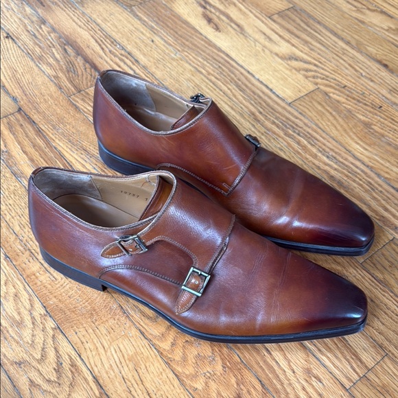 Magnanni Other - Mangnanni Double Monk Men's Brown Leather Dress Shoes 11.5